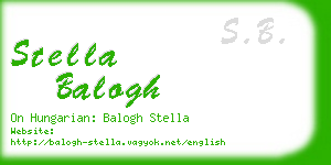 stella balogh business card